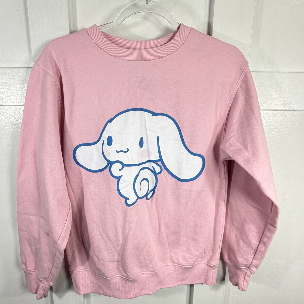 Sanrio Cinnamoroll Pink Sweatshirt Crewneck Long Sleeve Graphic Top XS